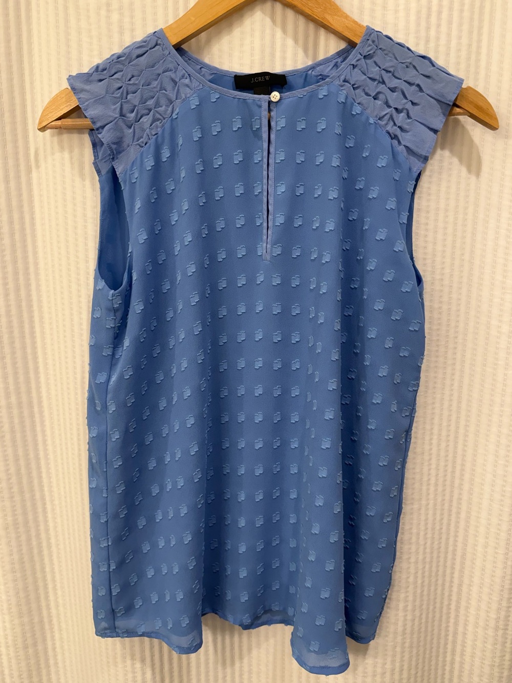 J.Crew Periwinkle Textured Sleeveless Top